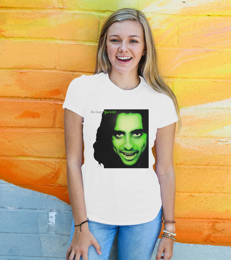 Alice Cooper Goes To Hell Iconic Green Face T-Shirt
