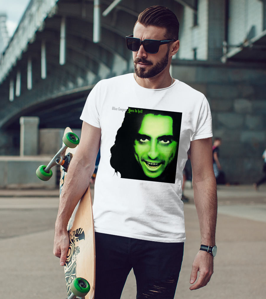 Alice Cooper Goes To Hell Iconic Green Face T-Shirt