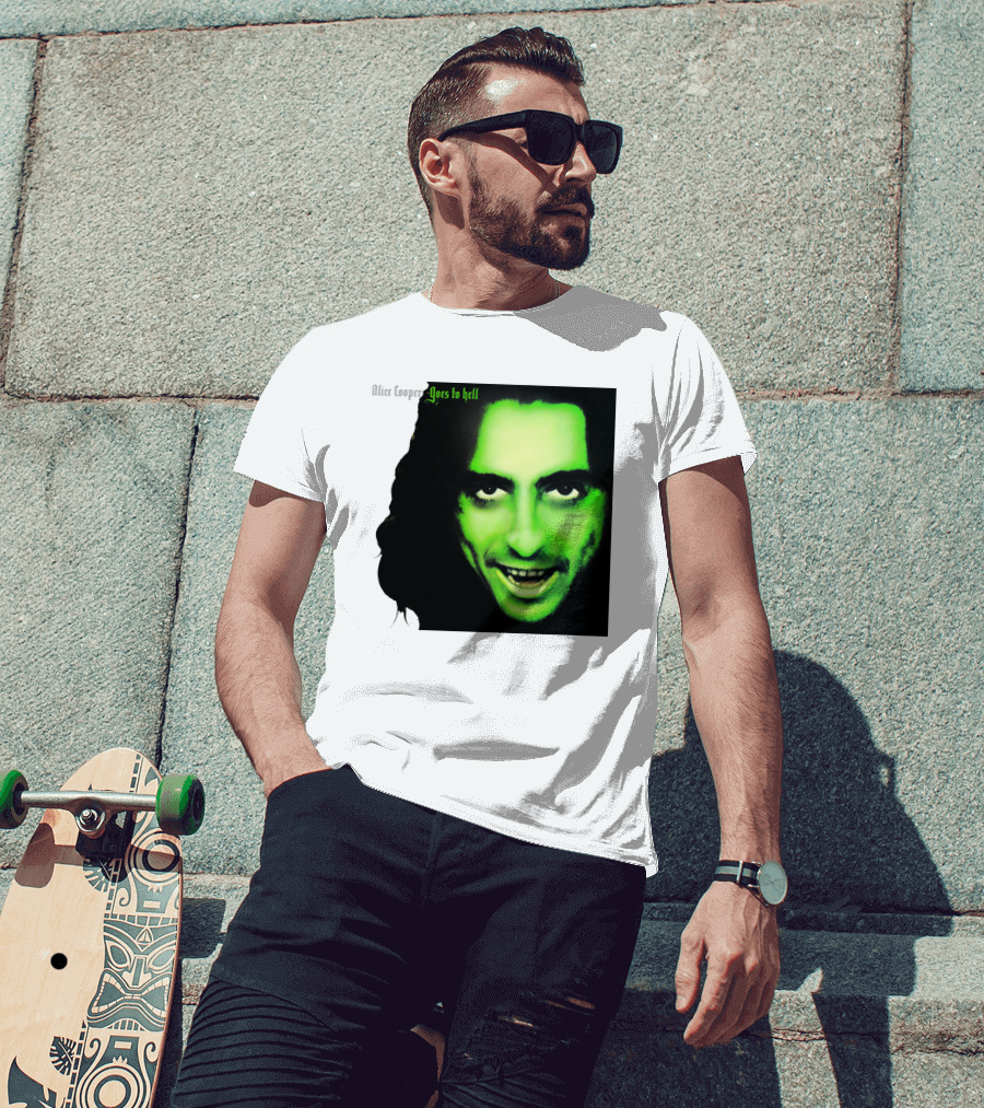 Alice Cooper Goes To Hell Iconic Green Face T-Shirt