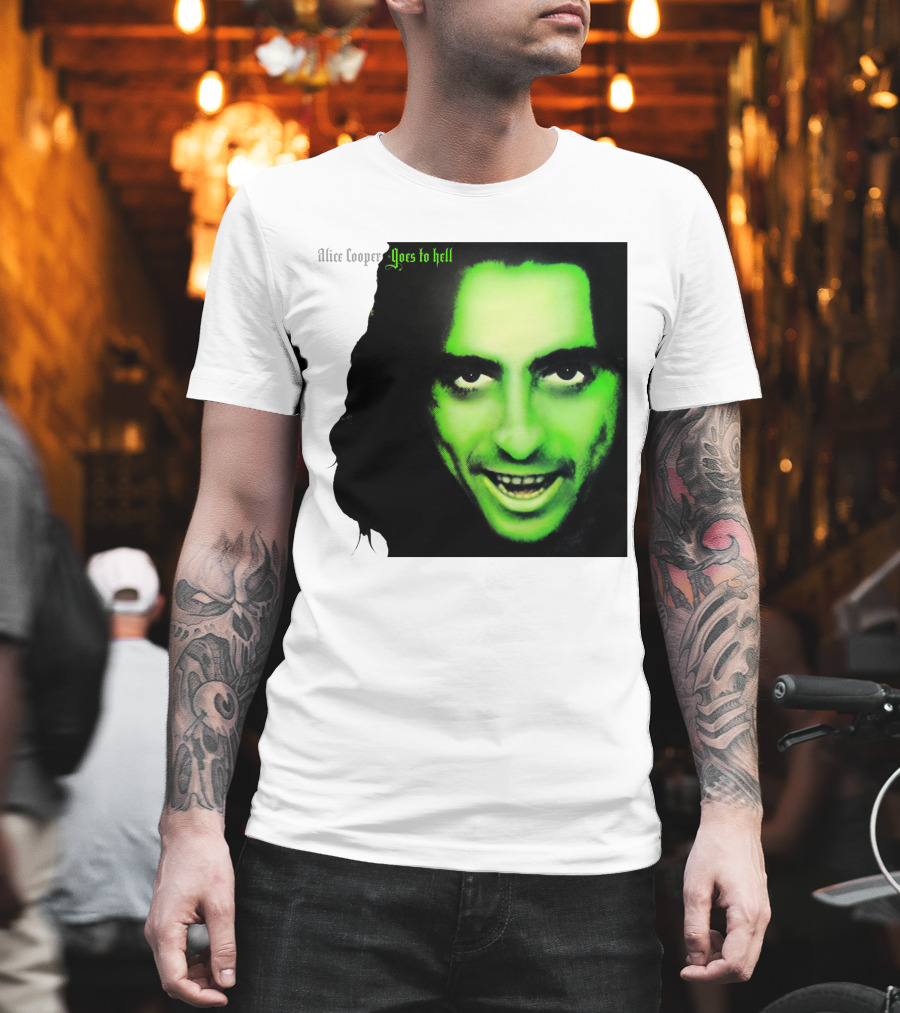 Alice Cooper Goes To Hell Iconic Green Face T-Shirt