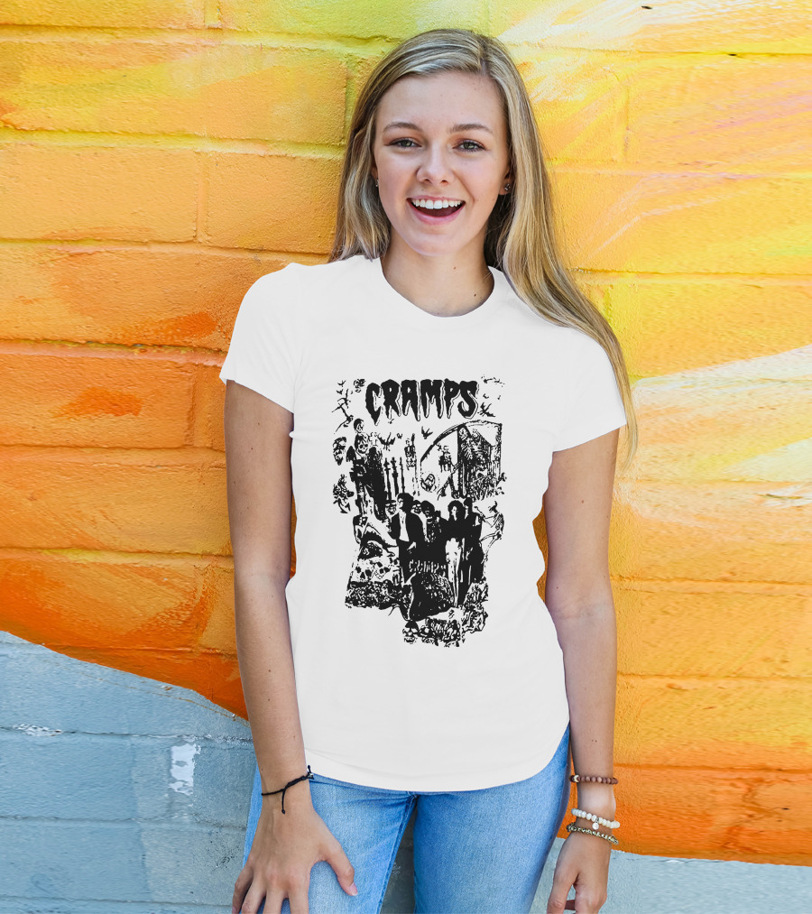 Cramps Gothic Horror Collage Tcr T-Shirt