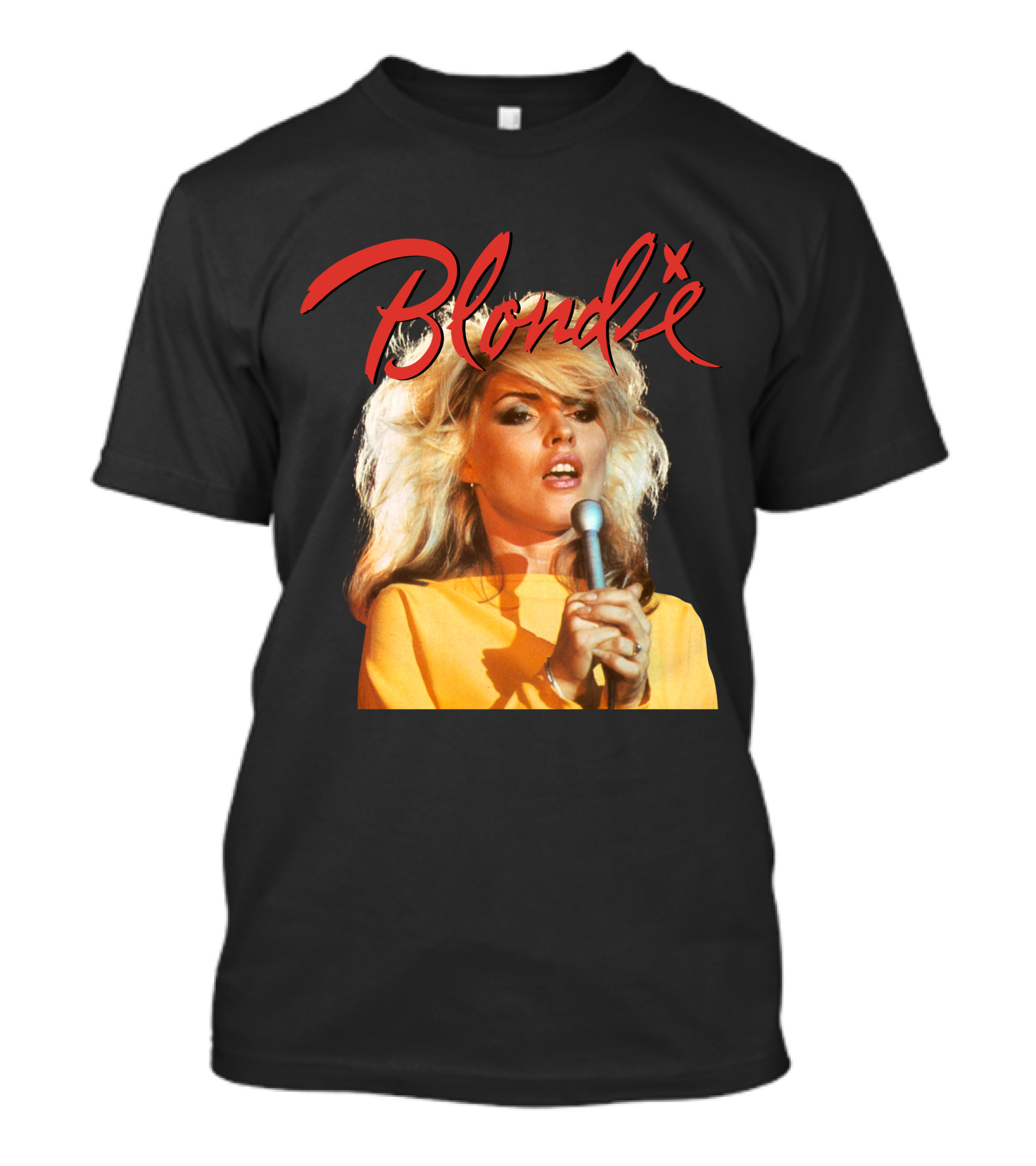 Blondie Debbie Harry Mic Performance 1980S Retro Style T-Shirt