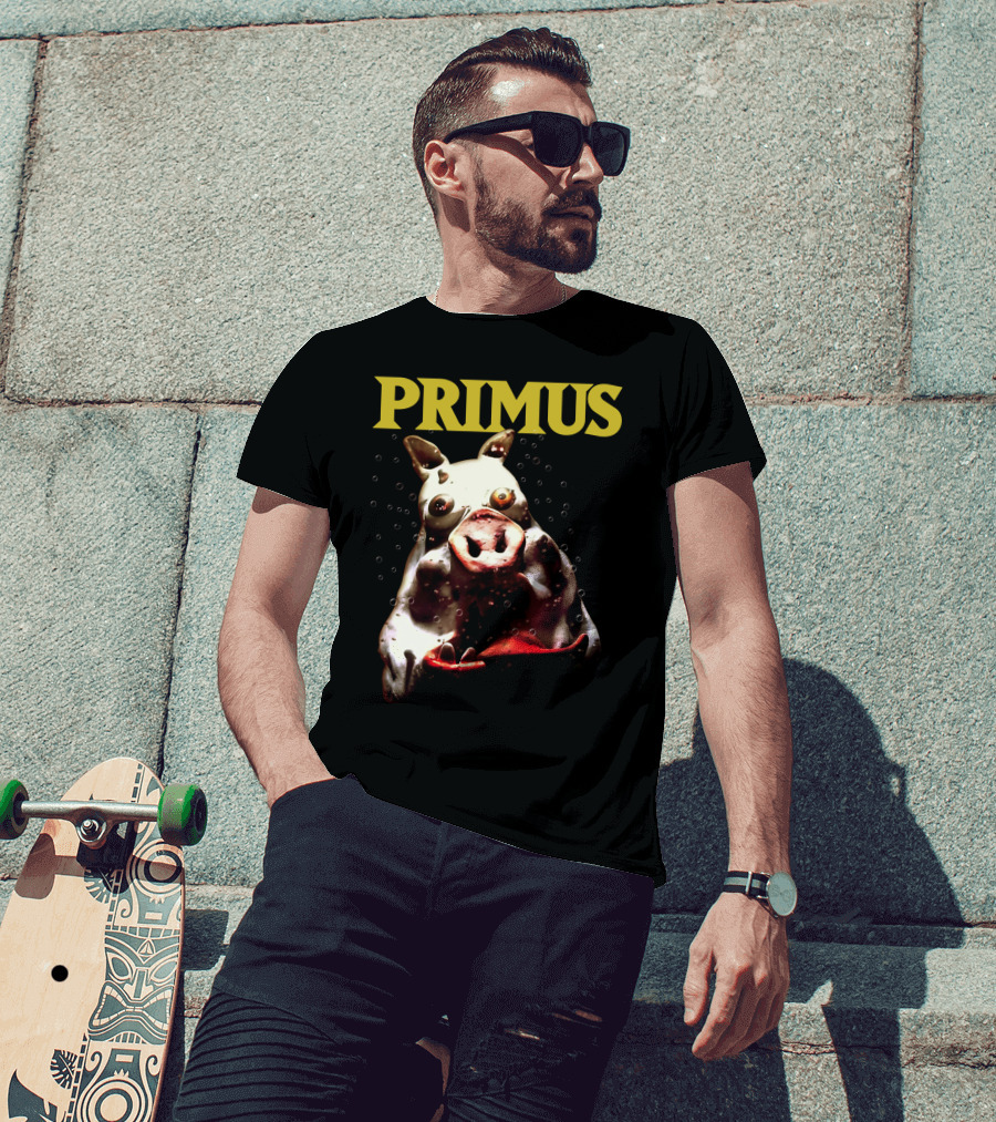 Primus Cow Imagery With Bubbles T-Shirt