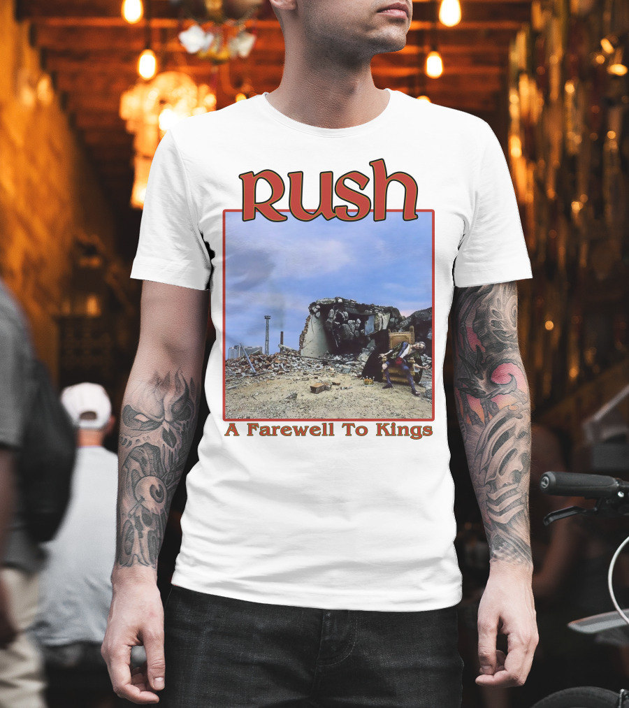 Rush A Farewell To Kings Album Cover Ruins Blue Sky T-Shirt