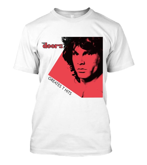 The Doors Greatest Hits Jim Morrison Red And Black T-Shirt