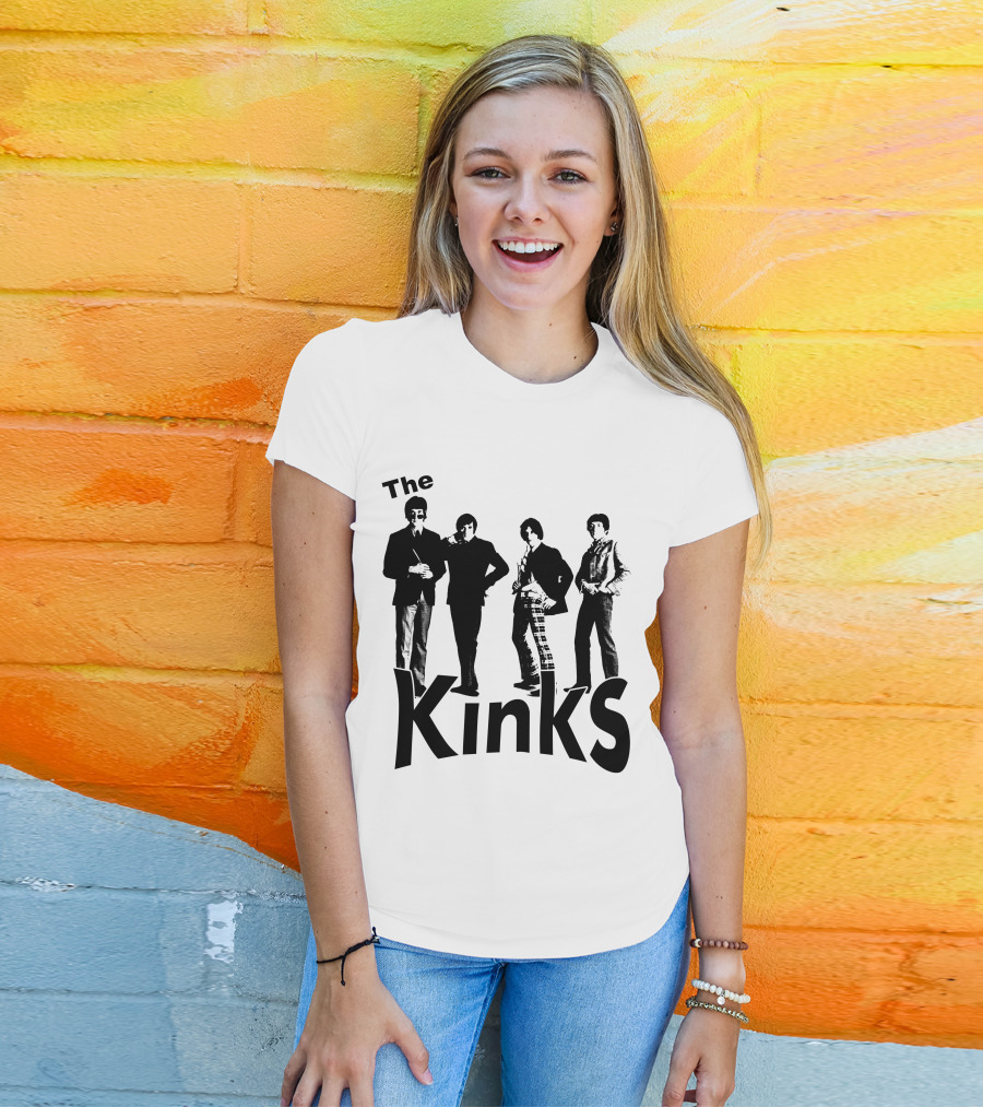 The Kinks Vintage Band Silhouette Classic Rock T-Shirt