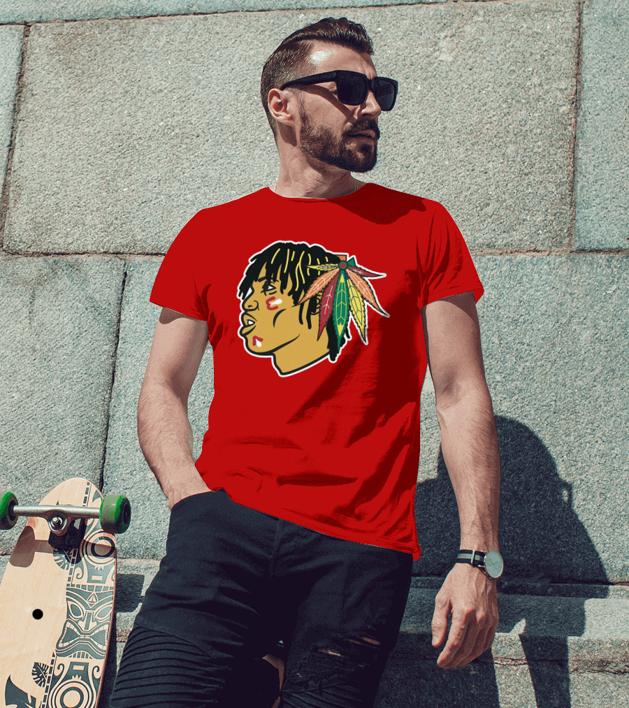 Chicago Blackhawks 21 Rap Logo Custom T-Shirt