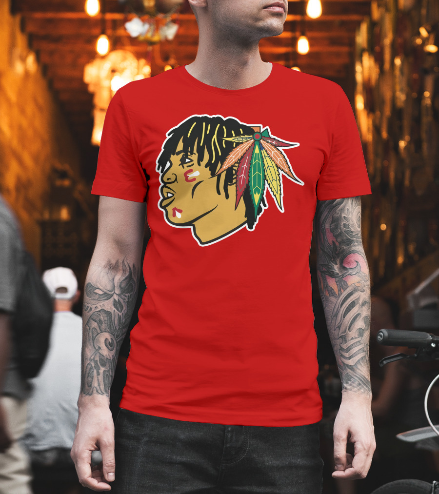 Chicago Blackhawks 21 Rap Logo Custom T-Shirt