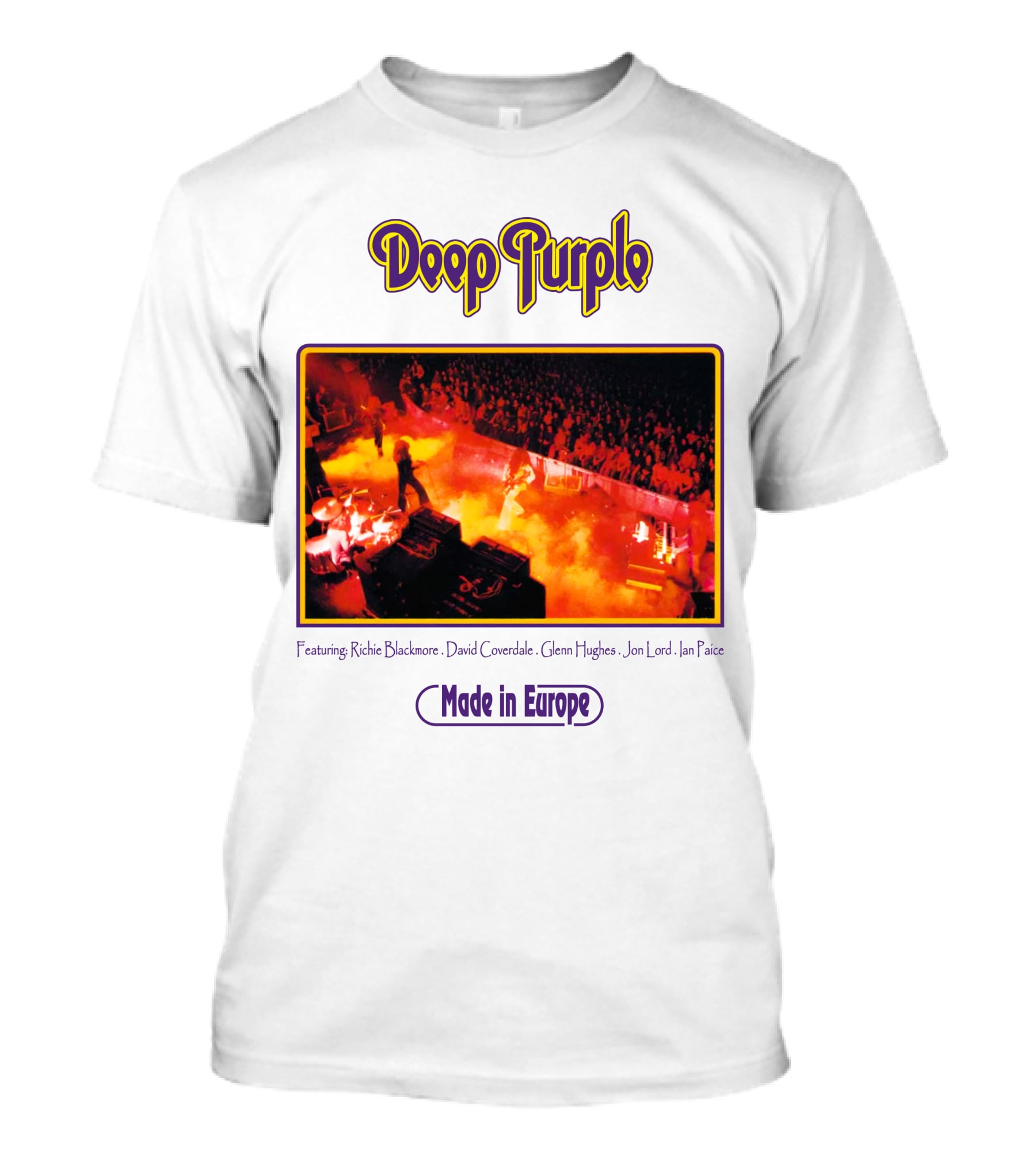 Deep Purple Made In Europe Featuring Richie Blackmore David Coverdale Glenn Hughes Jon Lord Ian Paice T-Shirt