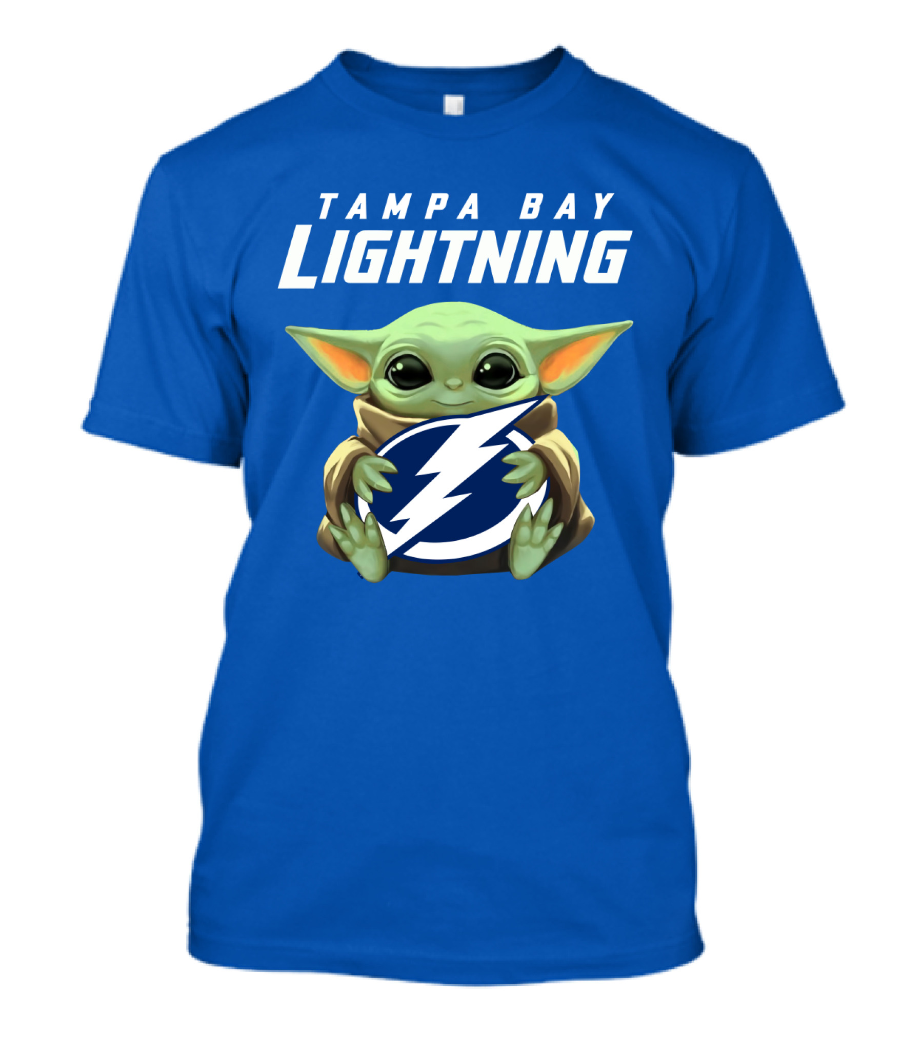 Tampa Bay Lightning Baby Yoda Holding T-Shirt