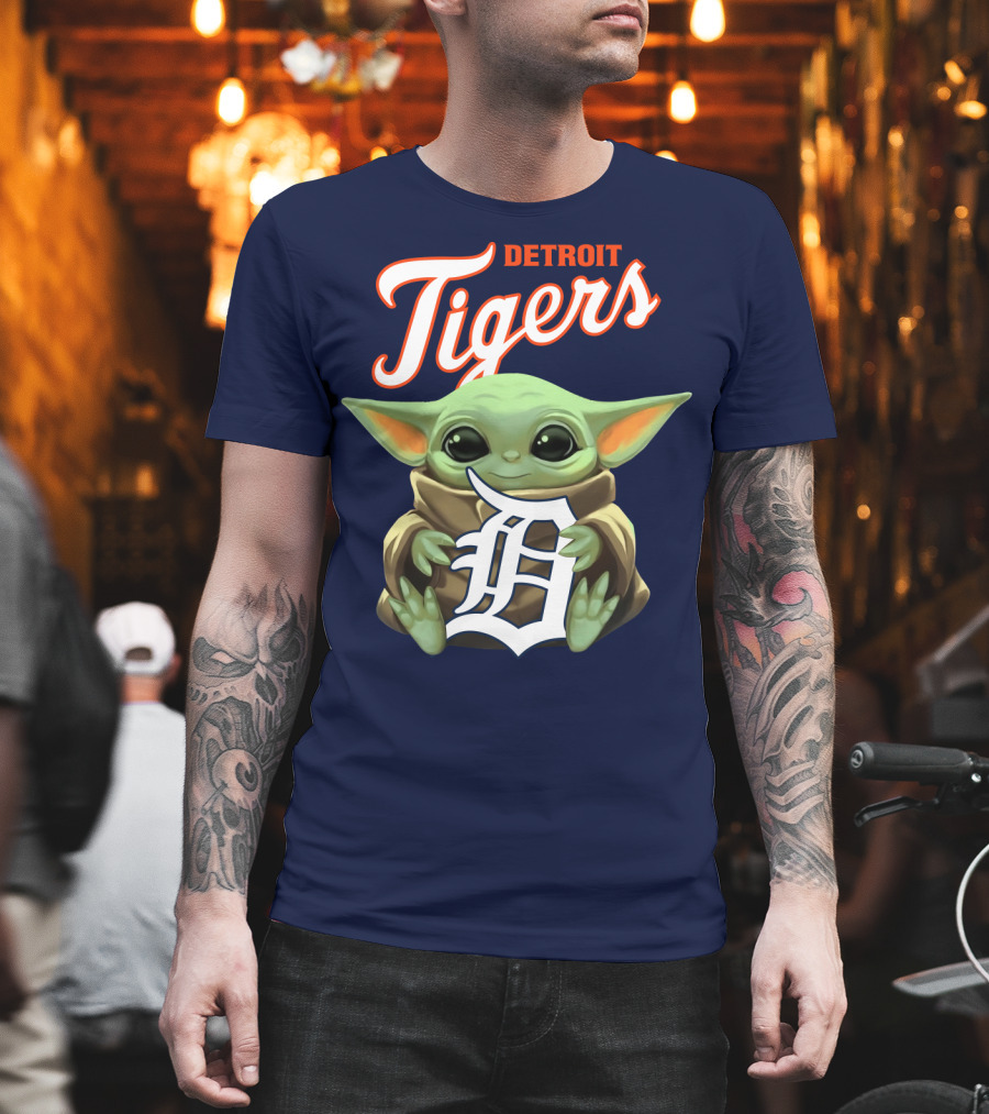 Detroit Tigers Baby Yoda T-Shirt