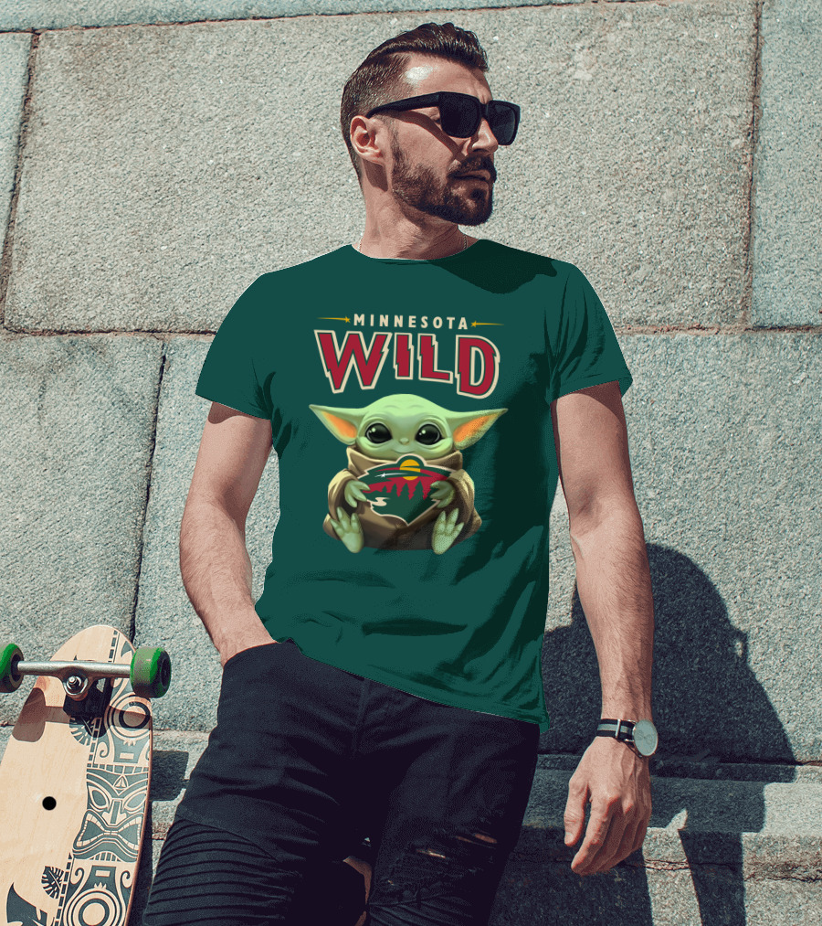 Minnesota Wild Baby Yoda T-Shirt