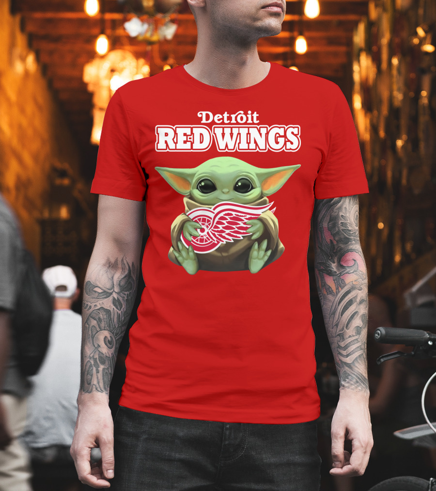 Detroit Red Wings Baby Yoda T-Shirt