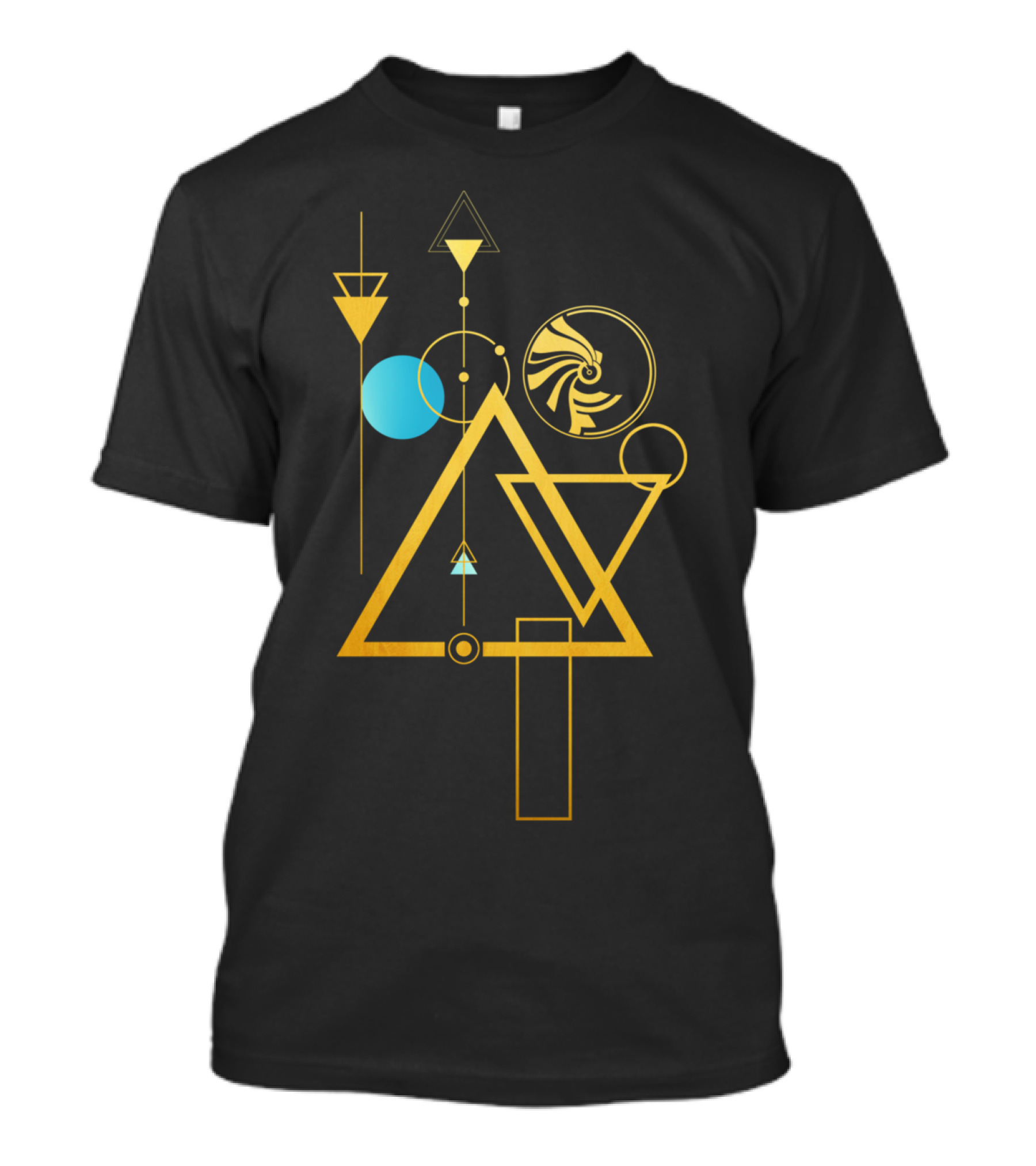 Geometry Triangles Abstract Art Deco T-Shirt