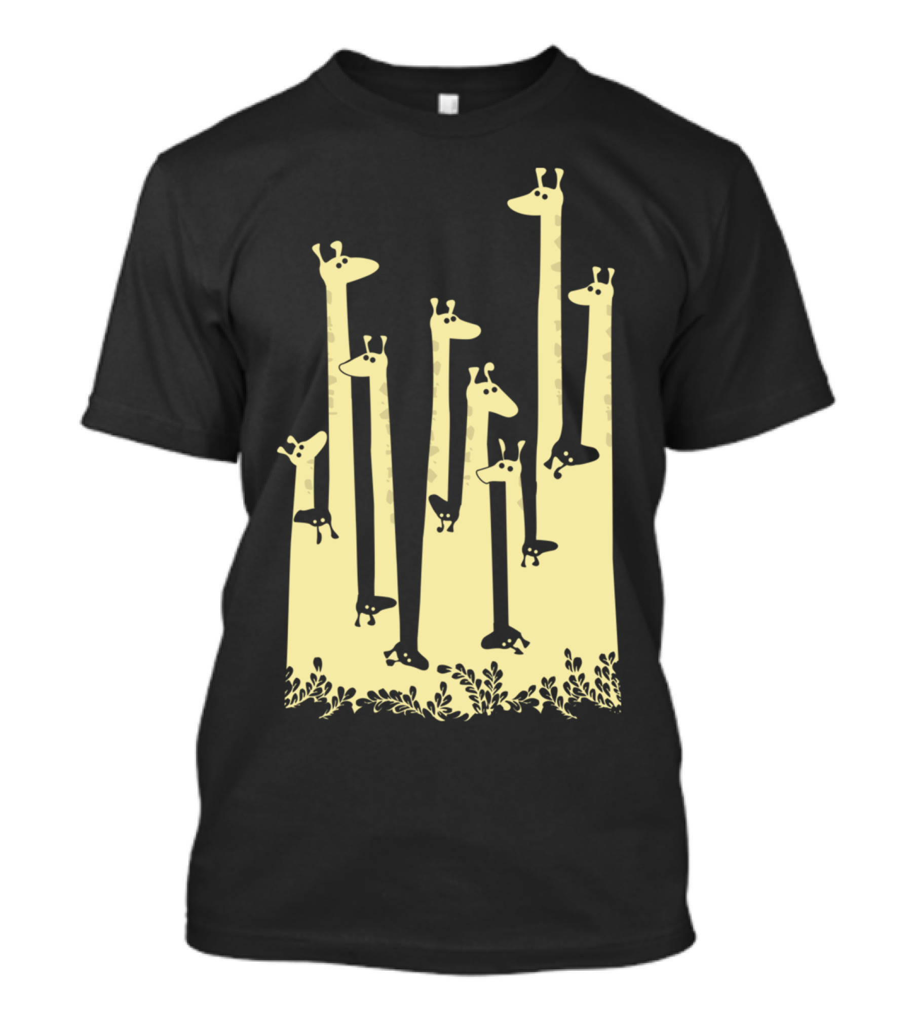 Giraffe Double Visionr Serenade In Yellow Forest T-Shirt