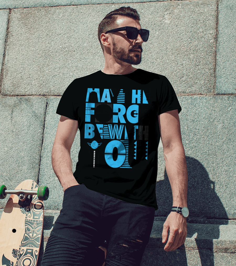 May The Force Be With You Darth Vader Death Star Yoda Star Wars T-Shirt