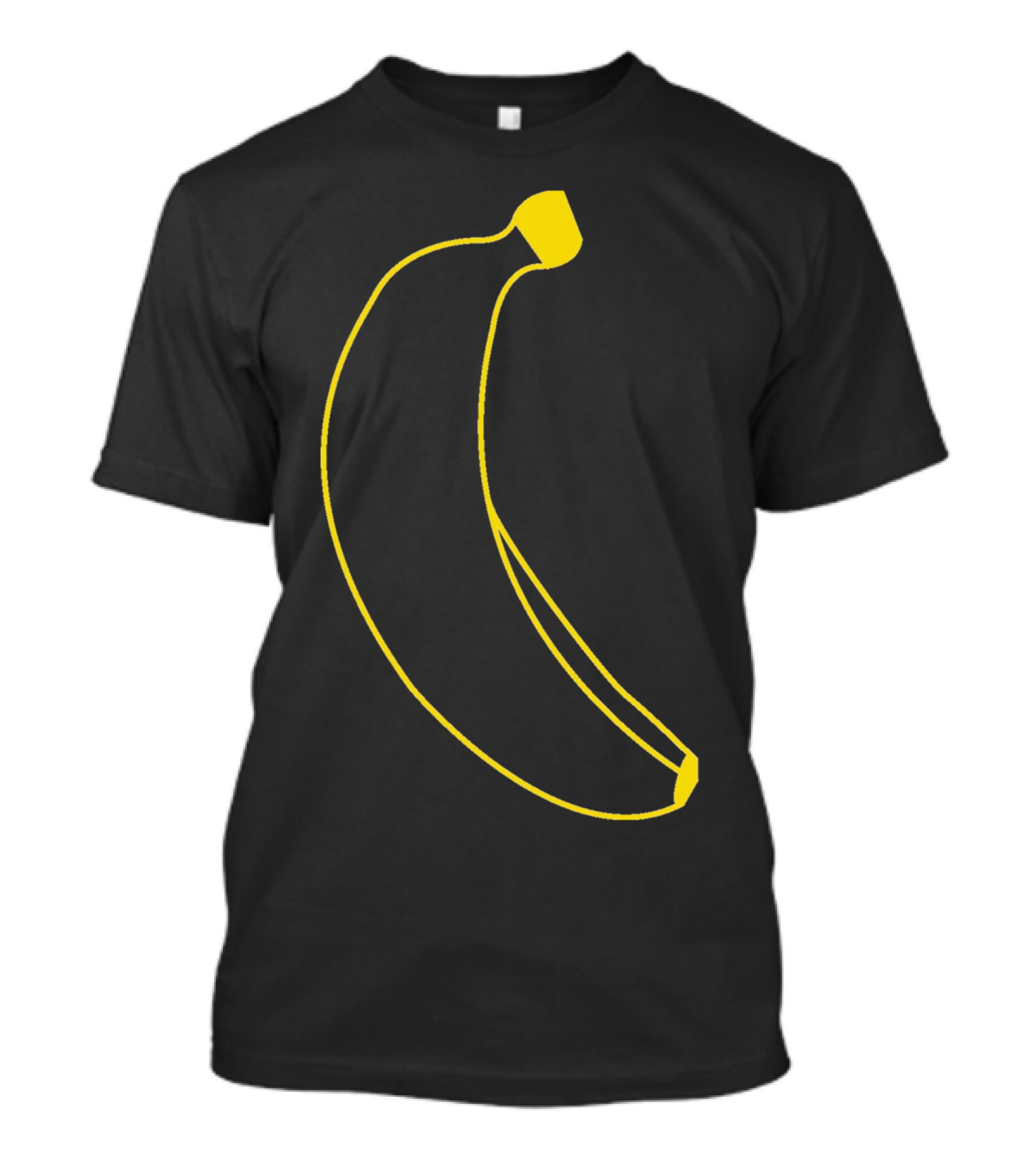 Just Give Me A Banana Simple Yellow Outline T-Shirt
