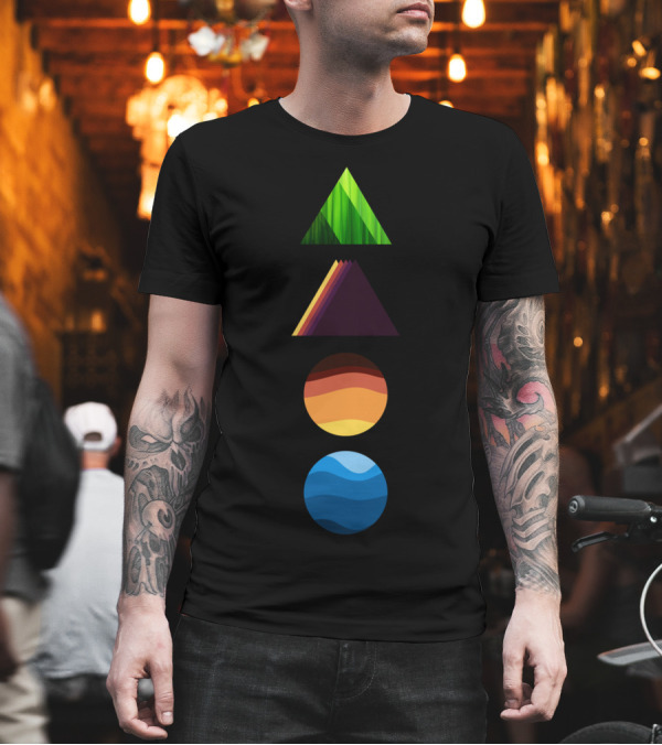 Elemental Mother Earth Four Elements Nature Symbols T-Shirt Elemental Mother Earth Four Elements Nature Symbols T-Shirt
