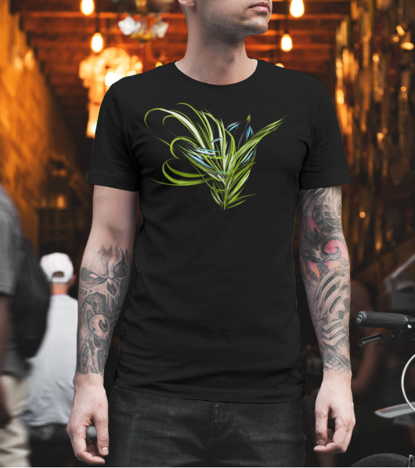 Happiness Of A Bird Vibrant Green and Blue Feather T-Shirt Happiness Of A Bird Vibrant Green and Blue Feather T-Shirt