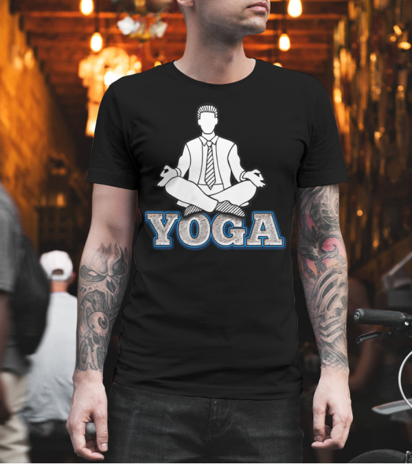 Businessman Posing Yoga Sketch T-Shirt Businessman Posing Yoga Sketch T-Shirt