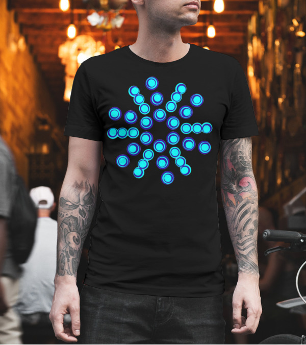 Blue Bomb Circles Optical T-Shirt Blue Bomb Circles Optical T-Shirt