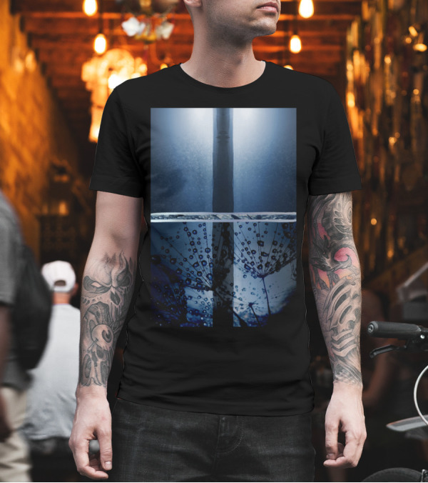 Restful Energy Underwater Silhouette with Water Droplets T-Shirt Restful Energy Underwater Silhouette with Water Droplets T-Shirt