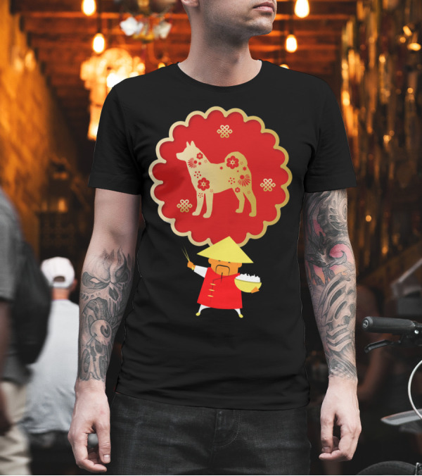 Dog Red Lunar New Year Chinese Zodiac Festival T-Shirt Dog Red Lunar New Year Chinese Zodiac Festival T-Shirt