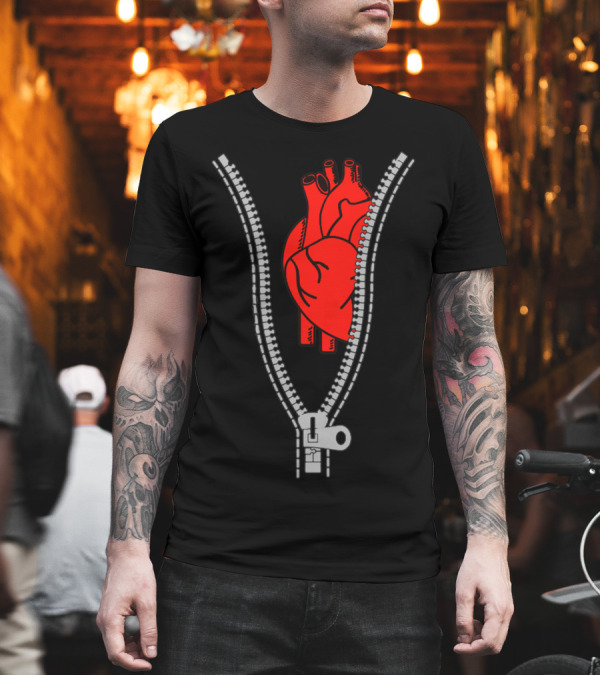 Zipper Heart Anatomical T-Shirt Zipper Heart Anatomical T-Shirt