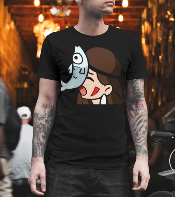 FhaeLFish Sticker Stic Funny Cartoon Fish Face Hit T-Shirt FhaeLFish Sticker Stic Funny Cartoon Fish Face Hit T-Shirt