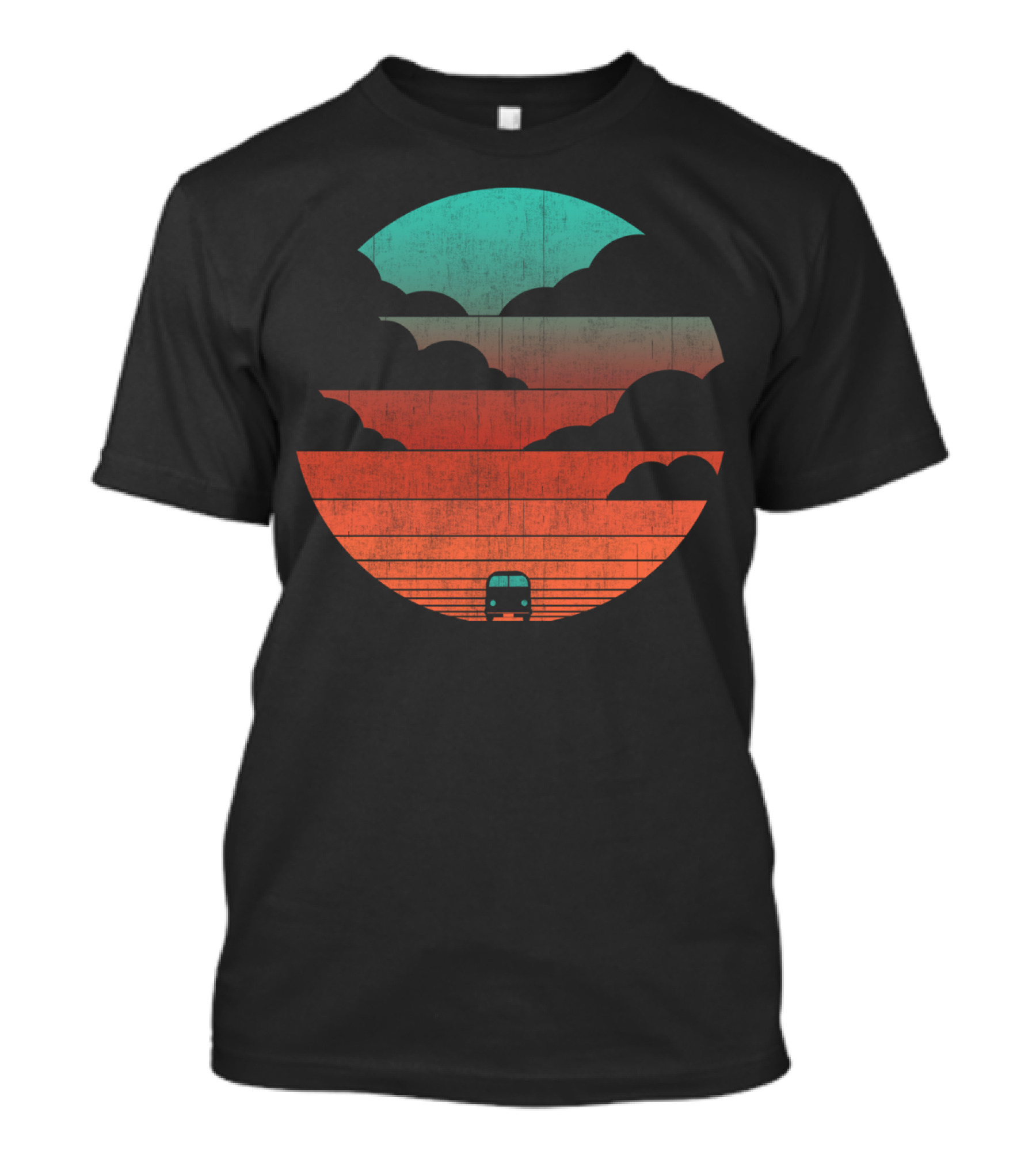 Van Adventure Driving Into The Sunset T-Shirt
