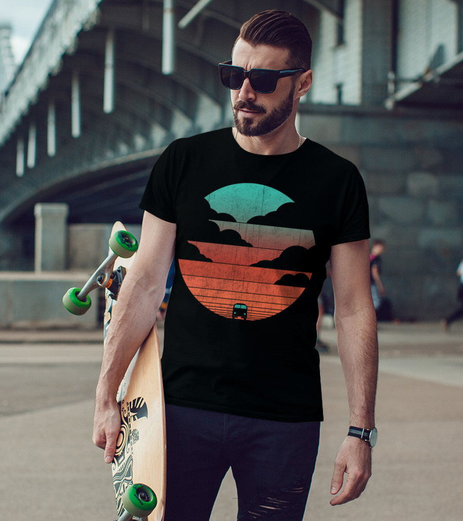 Van Adventure Driving Into The Sunset T-Shirt