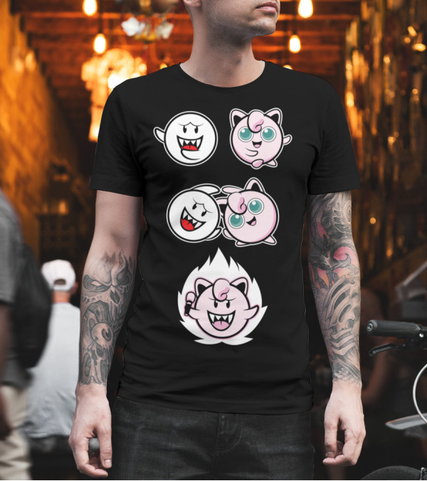 Jigglyboo Boo Jigglypuff Boo Fusion Nintendo Crossover T-Shirt Jigglyboo Boo Jigglypuff Boo Fusion Nintendo Crossover T-Shirt