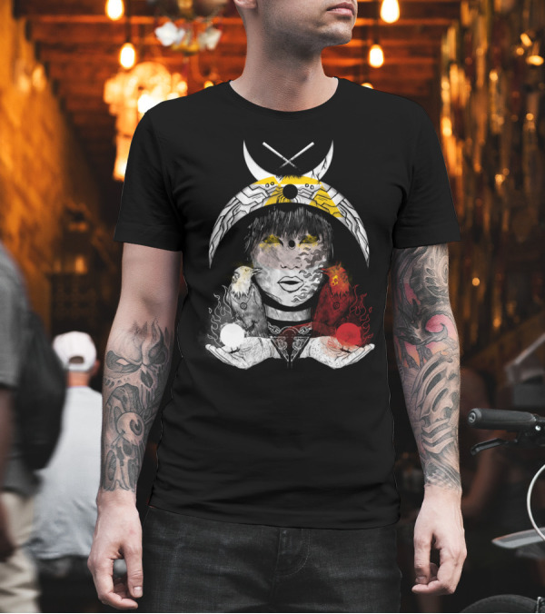 The Whisperer By Qimstudio Celestial Guardian Birds yin yang Color T-Shirt The Whisperer By Qimstudio Celestial Guardian Birds yin yang Color T-Shirt