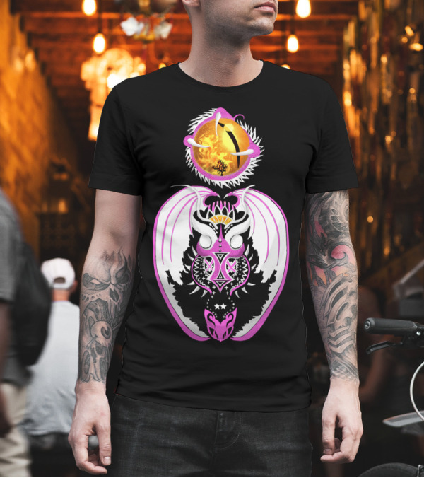 Cosmic Bubblegum Dragon with Celestial Eye Orb Fantasy T-Shirt Cosmic Bubblegum Dragon with Celestial Eye Orb Fantasy T-Shirt
