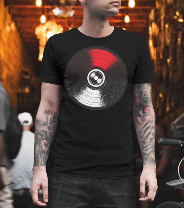 Pokeball Vinyl Record Mashup Poke Music Disc T-Shirt Pokeball Vinyl Record Mashup Poke Music Disc T-Shirt