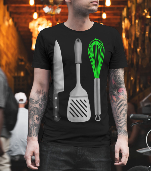 Kitchen Knife Spatula Whisk Trio T-Shirt Kitchen Knife Spatula Whisk Trio T-Shirt