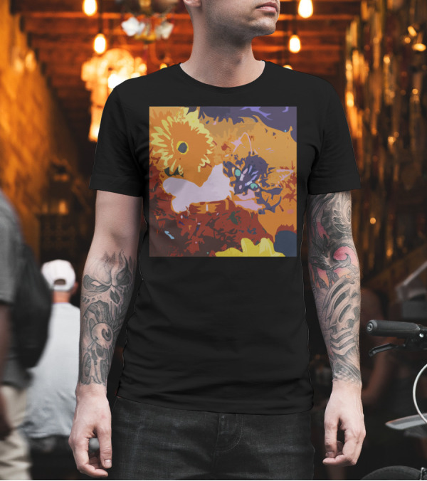 Kitten Among Vibrant Sunflowers T-Shirt Kitten Among Vibrant Sunflowers T-Shirt