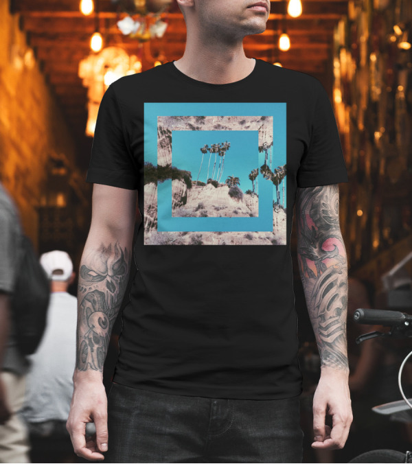 Wild West Desert Palms Landscape Squares T-Shirt Wild West Desert Palms Landscape Squares T-Shirt