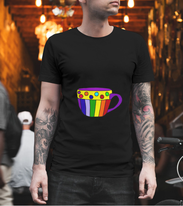 Instant Human Just Add Coffee Rainbow Mug T-Shirt Instant Human Just Add Coffee Rainbow Mug T-Shirt