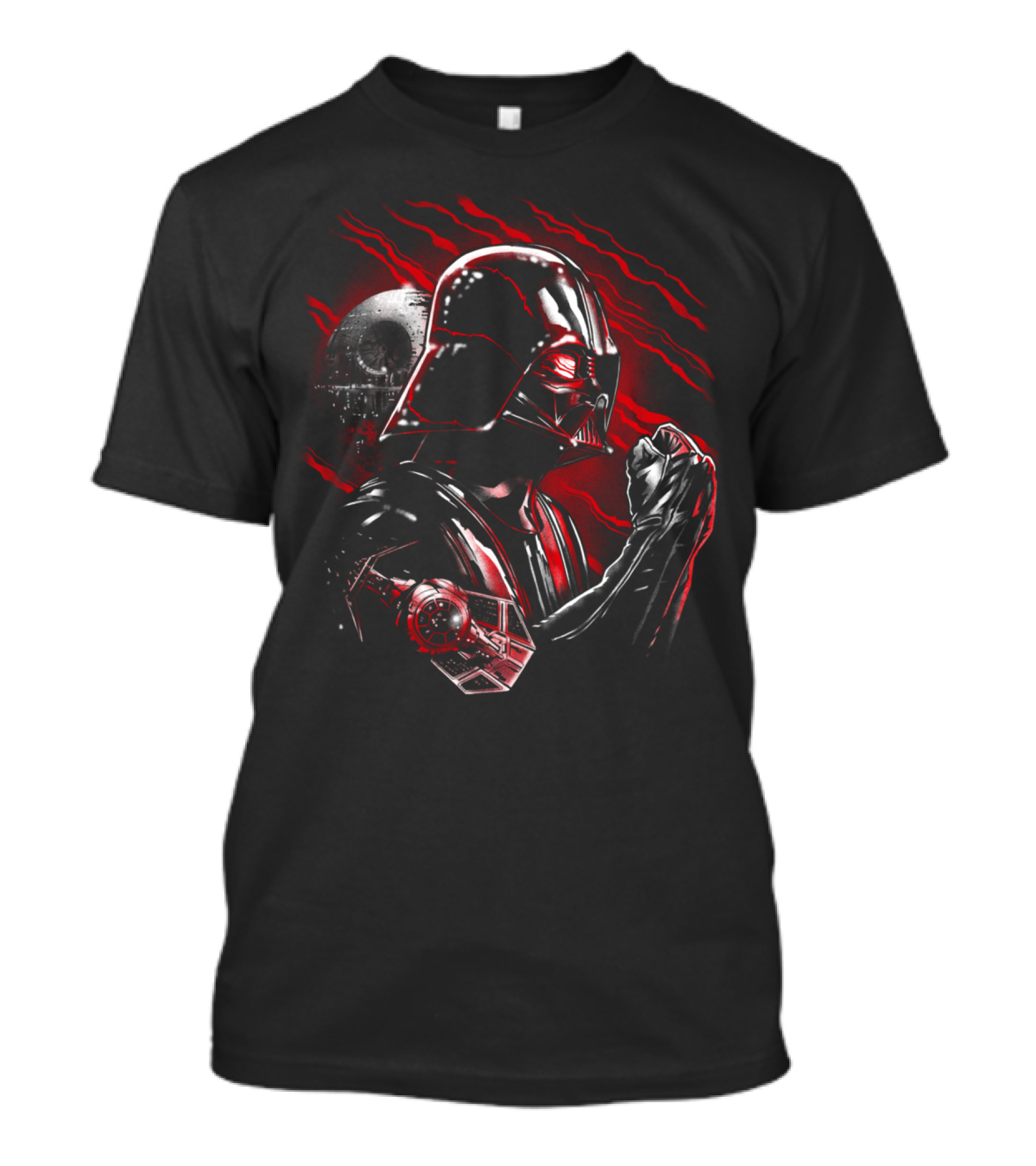 Darth Vader Wrath Death Star Background T-Shirt