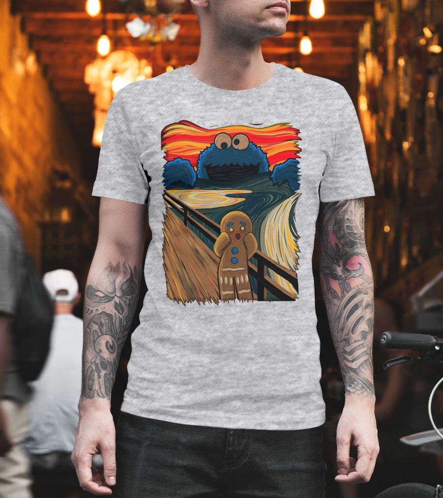The Scream Cookie Monster Gingerbread T-Shirt