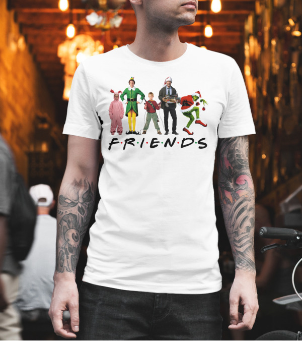 Friends Christmas Movie Elf Grinch Bunny Boilerplate T-Shirt Friends Christmas Movie Elf Grinch Bunny Boilerplate T-Shirt