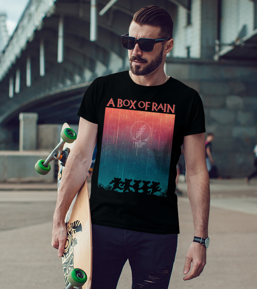 A Box Of Rain Grateful Dead Dancing Bears Steal Your Face T-Shirt