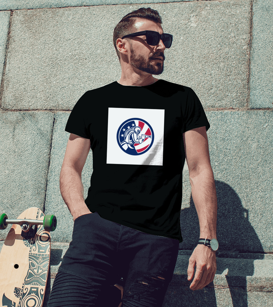 American Sandblaster Flag Circle Usa Abrasive Blasting T-Shirt