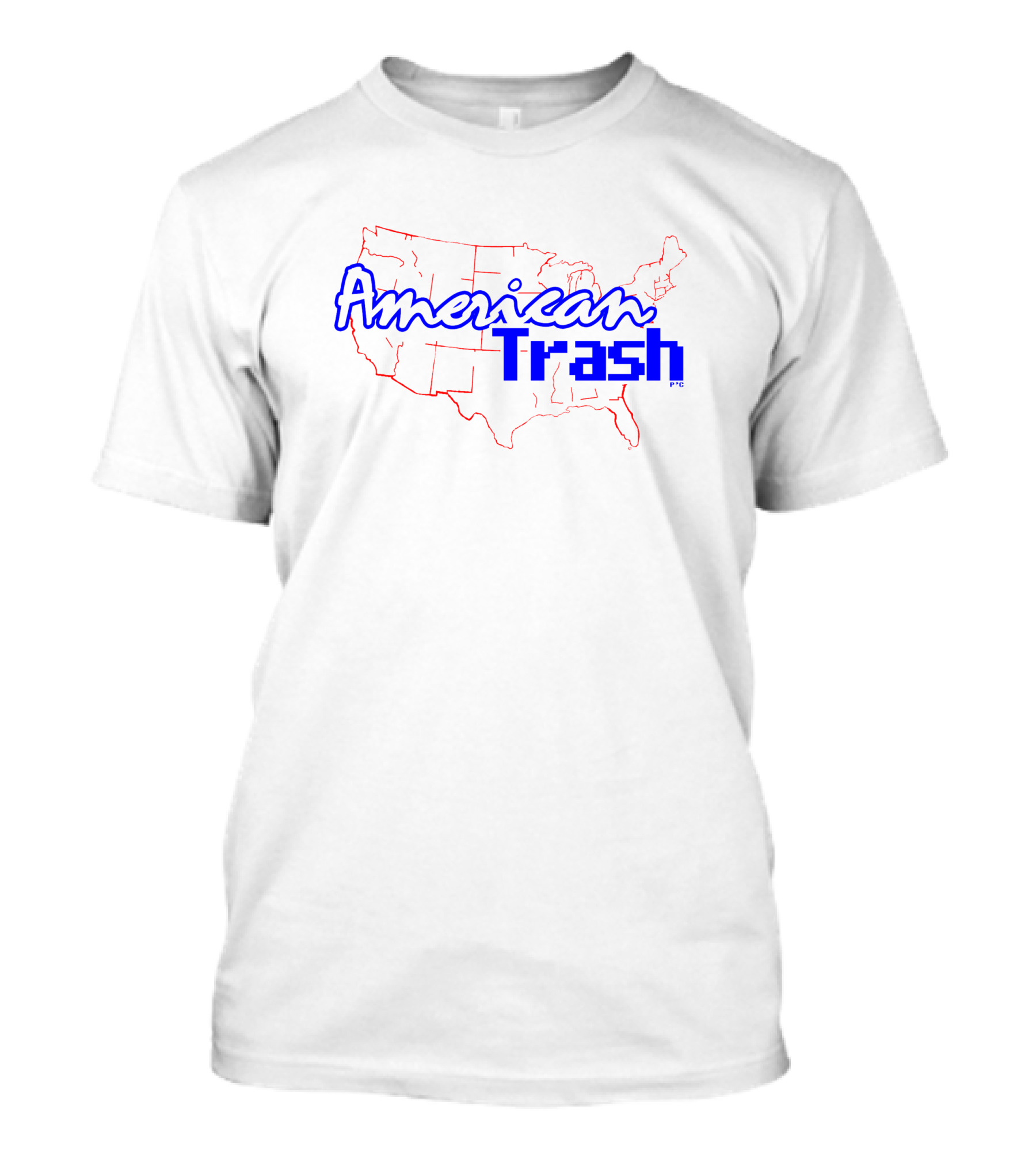 American Trash Map Outline T-Shirt