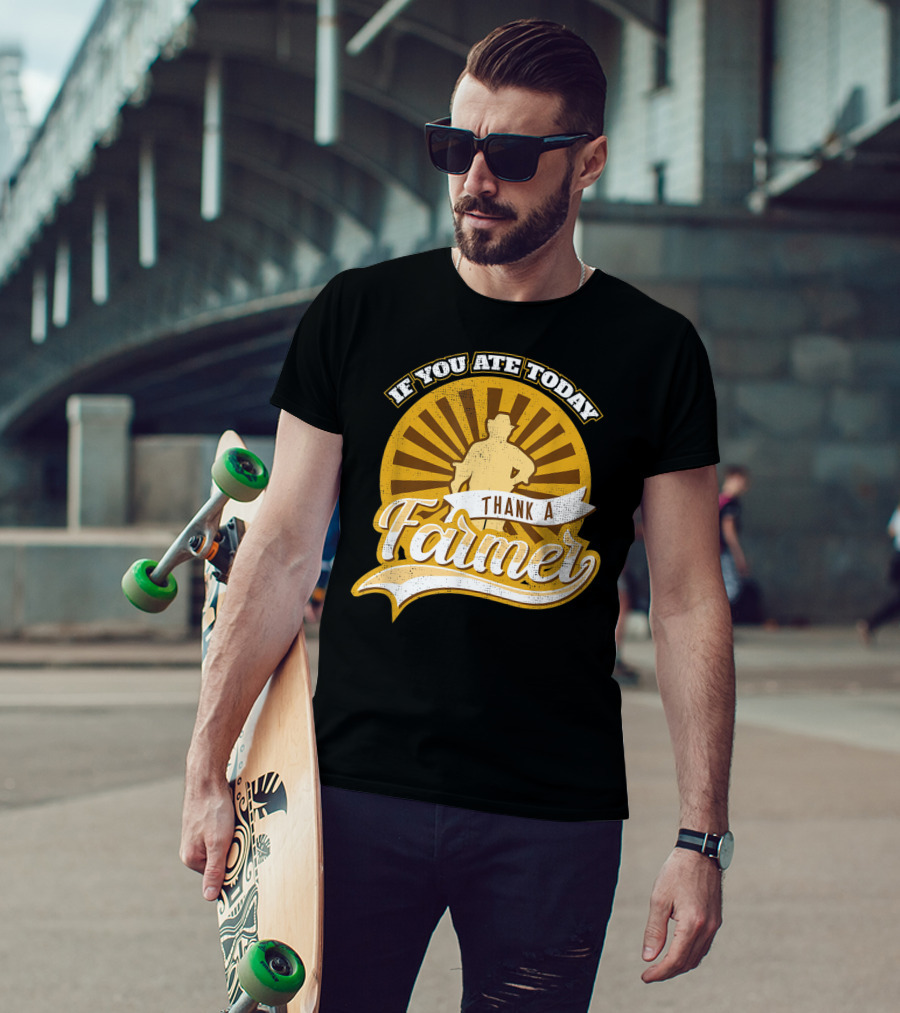 If You Ate Today Thank A Farmer Vintage Sunrise Local T-Shirt