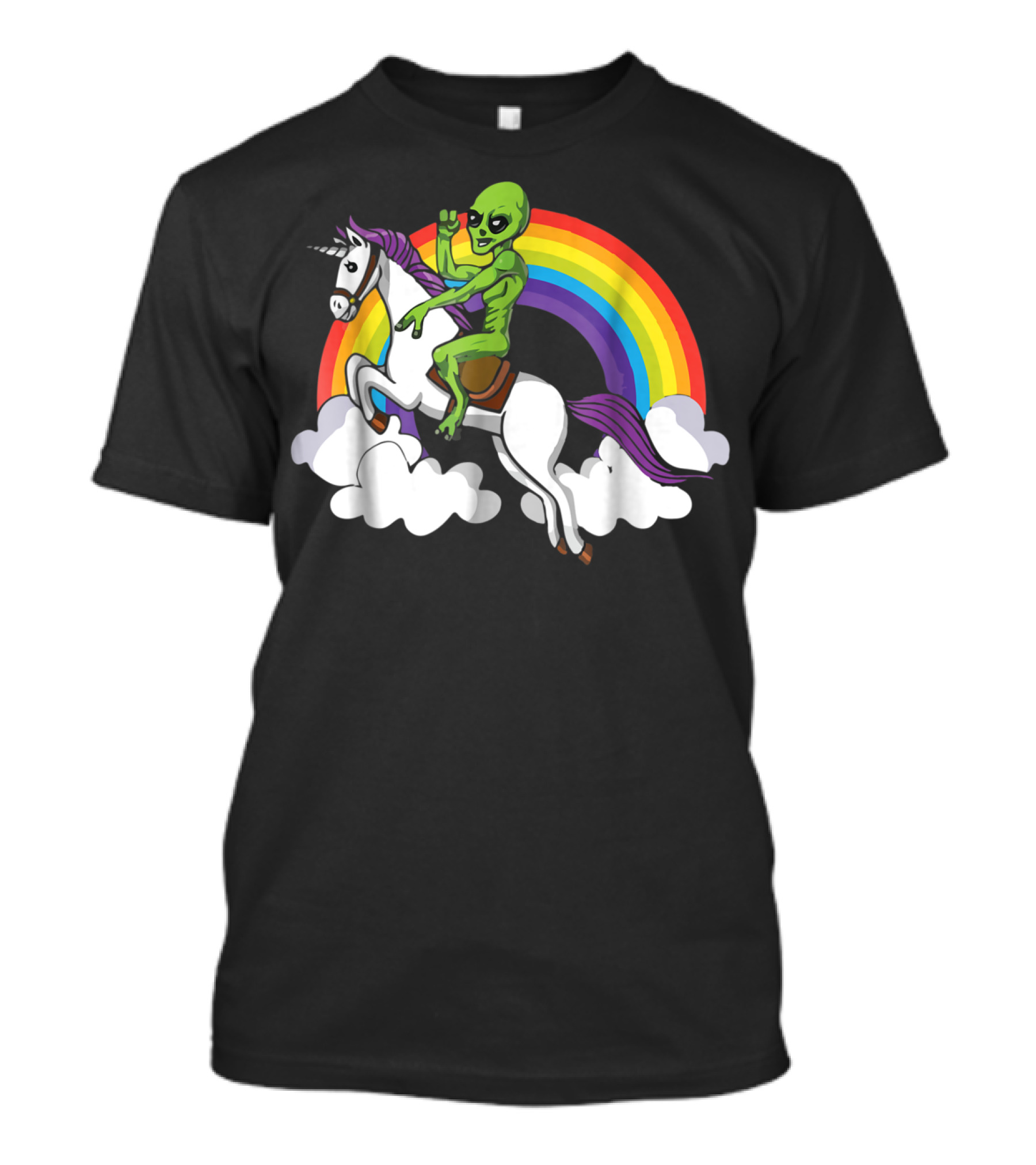 Alien Riding Unicorn T-Shirt