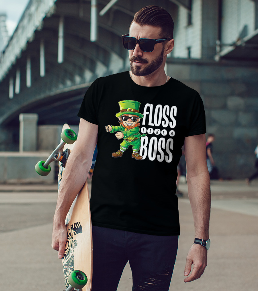 Floss Like A Boss Leprechaun St Patricks Day Boys2 T-Shirt