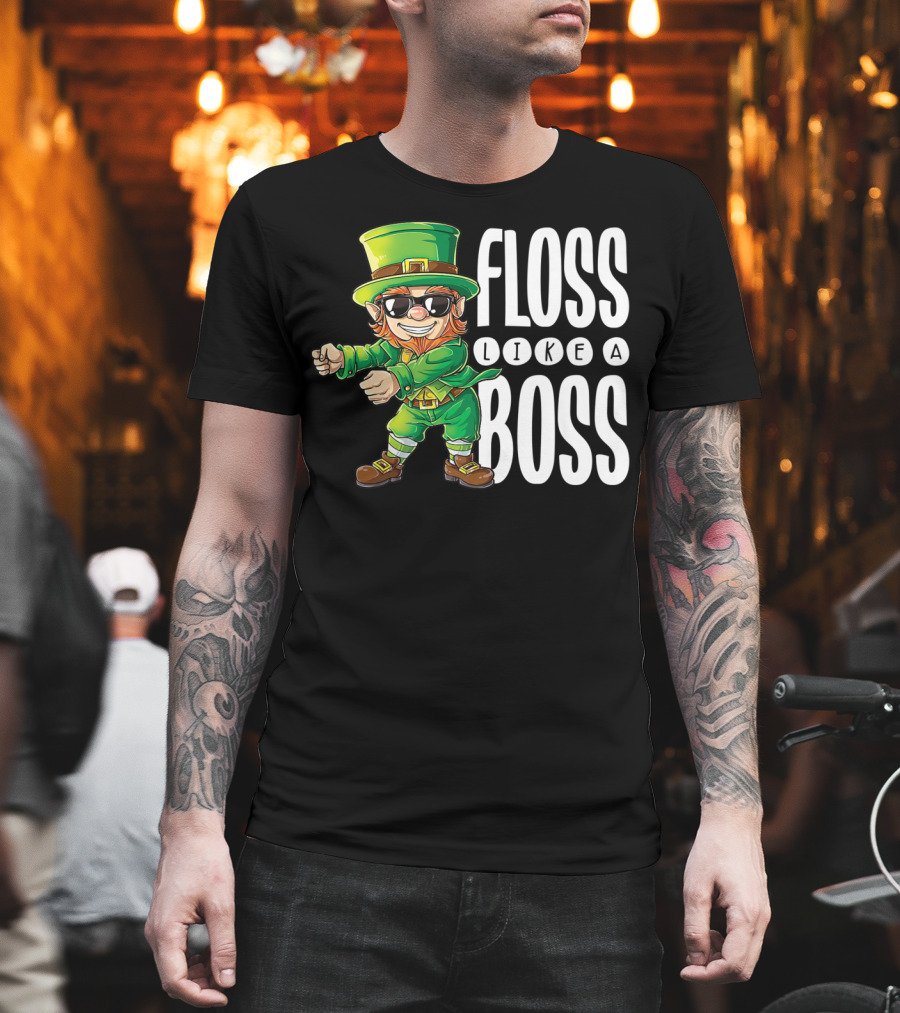 Floss Like A Boss Leprechaun St Patricks Day Boys2 T-Shirt