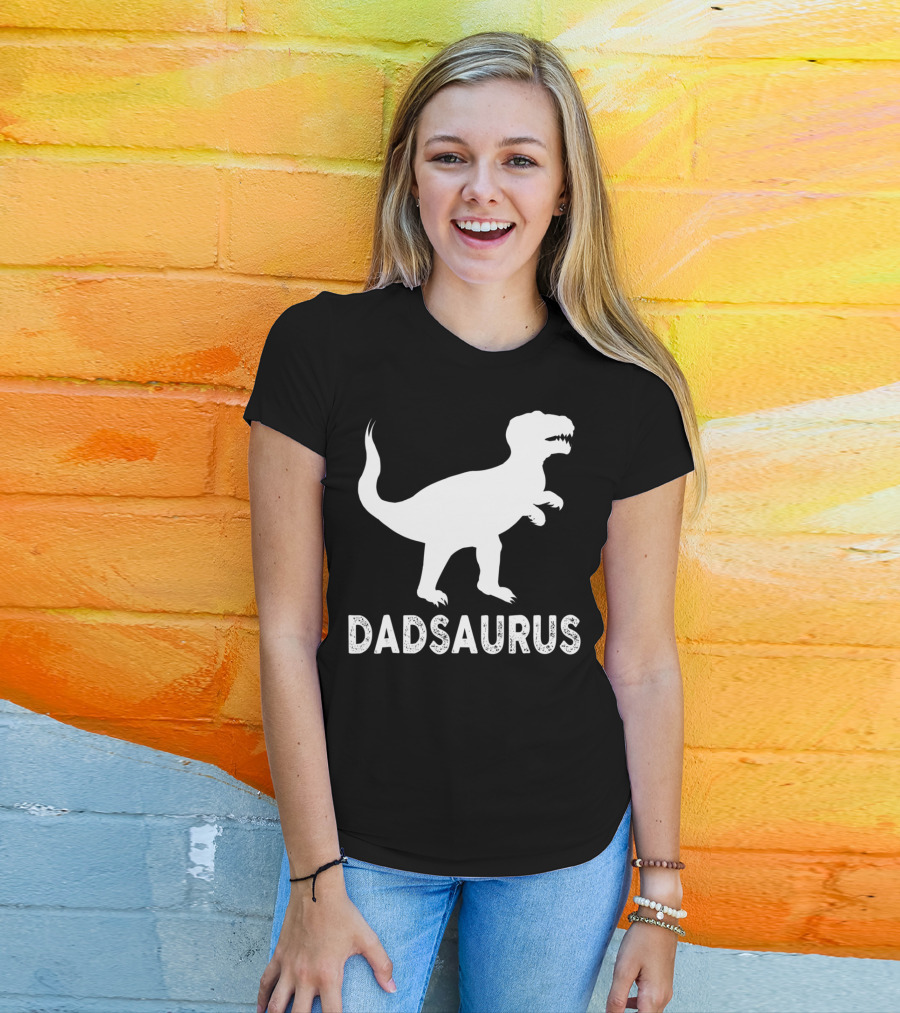 Dadsaurus Dad Dinosaur Men Daddy65 T-Rex T-Shirt